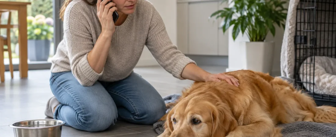 O que fazer se o cachorro vomitar com segurança