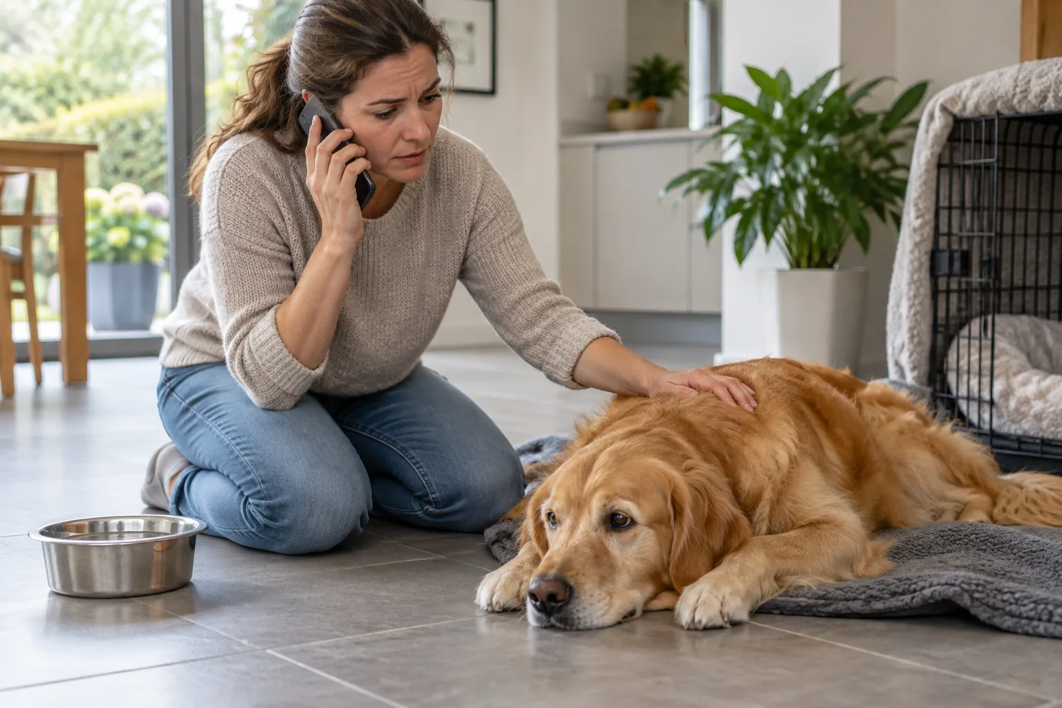 O que fazer se o cachorro vomitar com segurança